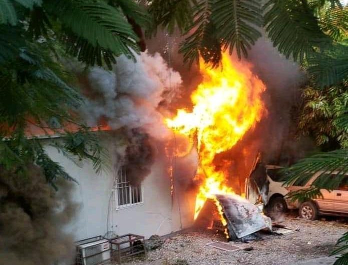 Jacmel: Un dépôt stockant des médicaments incendié