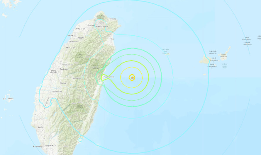 Un séisme de magnitude 6 s’est produit à l’est de Taïwan