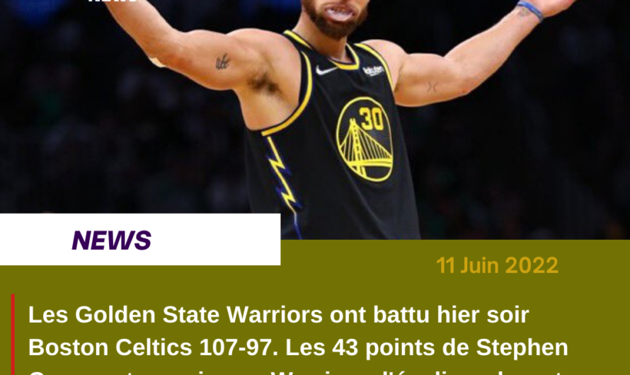 Un Stephen Curry hallucinant permet aux Warriors d’égaliser