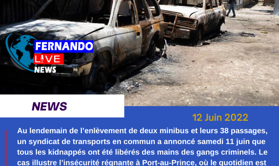 Haïti-sécurité: les 38 passagers kidnappés ont été libérés